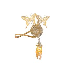 Personality Super Fairy Tassel Butterfly Pearl Hairpin