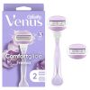 Gillette Venus ComfortGlide Freesia Women's Razor Handle + 2 Blade Refills, Purple