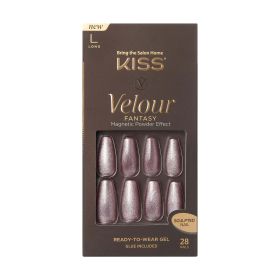 KISS Velour Fantasy Ready-To-Wear Sculpted Gel Nails, 'Velvety', 28 Count