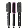 2-in-1 Electric Hair Straightener Brush Hot Comb Adjustment Heat Styling Curler Anti-Scald Comb, 2-in-1 Styling Tool for Long-Lasting Curls and Straig