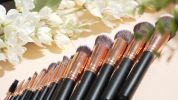 14Pcs Makeup Brushes Cosmetic Contour Foundation Eyebrow Black Gold Useful Tool