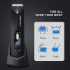 VACASSO Electric Body Hair Trimmer for Men Groin Hair Trimmer Ball Shaver w/Light&LED Display, USB Recharge Dock, Adjustable Ceramic Blade Head, Water