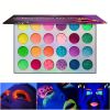 2pcs  24 Color Fluorescent Eyeshadow Palette, UV Lights Luminous Eyeshadow Powder, Parties , Nightclub, Masquerade And Stage Makeup , Sparkling Eyesha