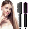 2-in-1 Electric Hair Straightener Brush Hot Comb Adjustment Heat Styling Curler Anti-Scald Comb, 2-in-1 Styling Tool for Long-Lasting Curls and Straig