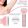 4 In 1 Women Electric Shaver Painless Rechargeable Hair Remover Eyebrow Nose Hair Cordless Trimmer Set