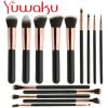 14Pcs Makeup Brushes Cosmetic Contour Foundation Eyebrow Black Gold Useful Tool