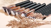 14Pcs Makeup Brushes Cosmetic Contour Foundation Eyebrow Black Gold Useful Tool