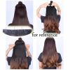 One-piece Gradient Clip-on Hair Extensions Hairpieces 5 Clips 20" - Thin Rattan