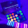 2pcs  24 Color Fluorescent Eyeshadow Palette, UV Lights Luminous Eyeshadow Powder, Parties , Nightclub, Masquerade And Stage Makeup , Sparkling Eyesha