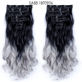 Long Curly Hair High Temperature Silk Curtain (Option: M)