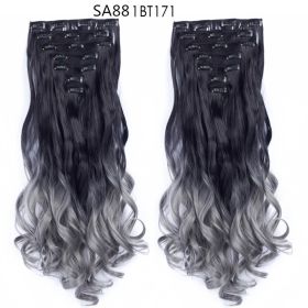 Long Curly Hair High Temperature Silk Curtain (Option: X)