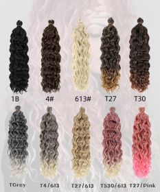 Hawaii Ocean Wave Crochet Hair (Option: T4to613-24in-3pcs)