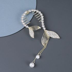 Ball Head Plate Temperament Horsetail Buckle Hair Clip (Option: G Water Diamond)