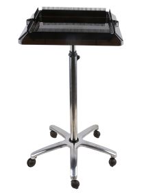 Hair Extension Movable Stainless Steel Beauty Salon Trolley (Option: Black-Without storage unit)