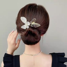 Hair Curler Fish Tail Elegant Flower (Option: Twin Butterfly)