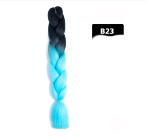 Color Big Braid African Chemical Fiber High Temperature Silk Wig Gradient (Option: B23)