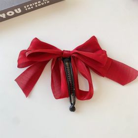 Women's Fashion Simple Mesh Bow Hair Card (Option: 9475D)