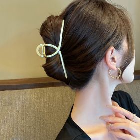 Geometrically Irregular Metal Hairpin Female (Option: C-Gold)