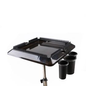 Hair Extension Movable Stainless Steel Beauty Salon Trolley (Option: Black-With storage device)