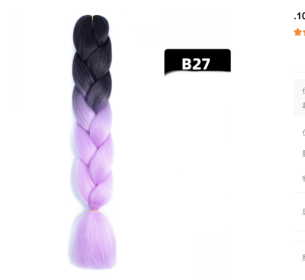 Color Big Braid African Chemical Fiber High Temperature Silk Wig Gradient (Option: B27)