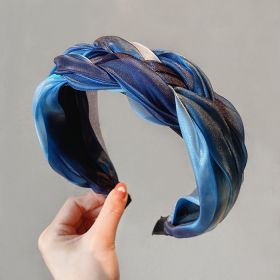 Women's Hair Pressing Broad Edge Headband (Color: Blue)