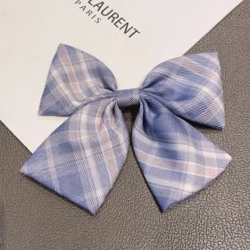 Girl's Plaid Bow Hairpin (Color: Purple)