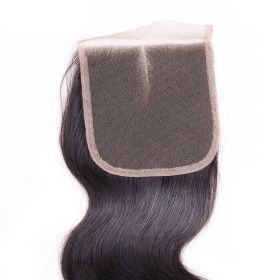 Real Hair Block Body Wave 4X4 Lace Closure (Option: Middle part-10inch)