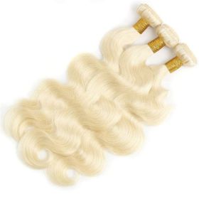 Simulated Human Hair Body Wave Curtain 613 Wig Snake Wavy High Temperature Silk (Option: Light gold-20inches)