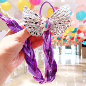 Children's Cartoon Unicorn Color Hair Rope (Option: Unicorn)