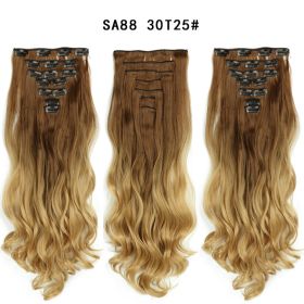 Long Curly Hair High Temperature Silk Curtain (Option: Z)