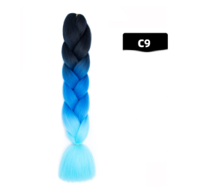 Color Big Braid African Chemical Fiber High Temperature Silk Wig Gradient (Option: C9)