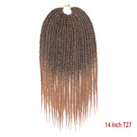 Crochet Hair Senegal Box Braids Braid Hair Extension (Option: T27-14Inch-1Pcs)