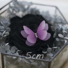 National Style Tulle Butterfly Hairpin Hem (Color: Purple)