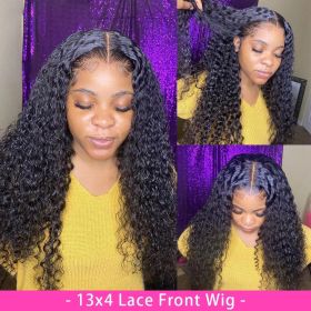 Curly Human Hair Wig Lace Hair Products (Option: 4x4 150density-8inch)