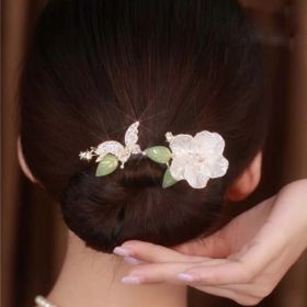 Hair Curler Fish Tail Elegant Flower (Option: Leaf)