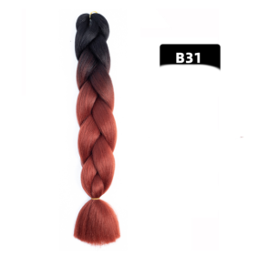 Color Big Braid African Chemical Fiber High Temperature Silk Wig Gradient (Option: B31)