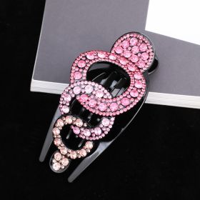 Duckbill Clip Hairpin Large Plate Hairpin Bow Headdress (Option: Gradient powder)