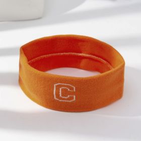 Stretch Sports Sweat-absorbent Knitted Hair Band (Option: Orange C)