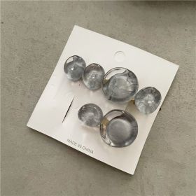 Ocean Bubble Jelly Elegant Fashion Side Clip Cropped Hair Clip (Option: Gray)