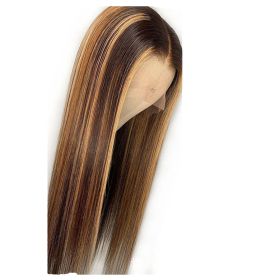 Piano Color Real Hair T-shaped Headgear (Option: 10inch)