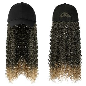 Women's Fashion Natural Headgear With Hat And Wig (Option: Gradient)