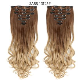 Long Curly Hair High Temperature Silk Curtain (Option: E)