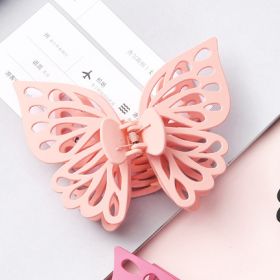 Large Butterfly Grab Clip Ins Hair Accessory (Color: PINK)