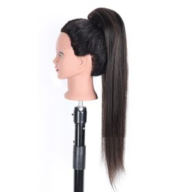 Drawstring Straight Hair Wig Ponytail Braids (Option: 1B-24inch)