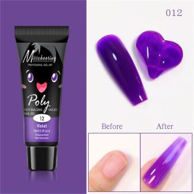 15ml a Piece Nail Crystal Fluorescent Extension Adhesive Without Paper Holder Painless Nail Extension Tool Phototherapy Nail Fluorescence Color Gel (Color: 12)