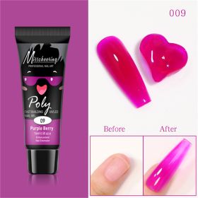 15ml a Piece Nail Crystal Fluorescent Extension Adhesive Without Paper Holder Painless Nail Extension Tool Phototherapy Nail Fluorescence Color Gel (Color: 9)