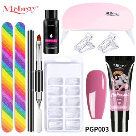 Manicure Set Poly Extension Nail KitGel Nails CompleteKit Gel For Extension Semi PermanentUV Varnish Kit Nail Tools Sets (Type: M-ZH19-3)