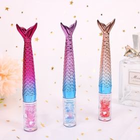 Mermaid Color Changing Lip Gloss, Moisturizing And No Discolored Lip Stain, Lightweight Lustrous Dewy Texture Lip Glaze (Color: Blue)