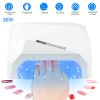 36W UV LED Lamp Nail Polish Dryer 15 LEDs Fingernail Toenail Gel Curing Machine Nail Art Painting Salon Tools Set US Plug