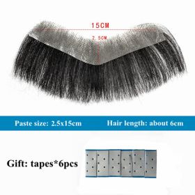 Men's Toupee Human Short Hair Piece Patch For V Style (Option: Style4)